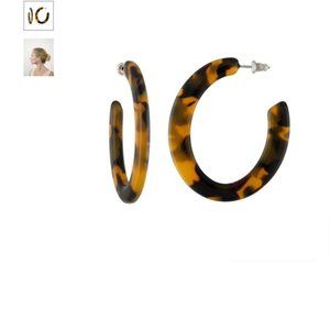 MACHETE Classic Tortoise Hoop Earrings